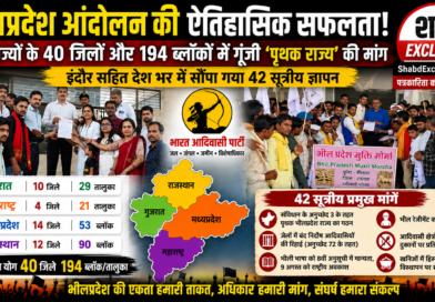 भीलप्रदेश आंदोलन की ऐतिहासिक सफलता: 4 राज्यों के 194 ब्लॉकों में गूंजा ‘जय जोहार’